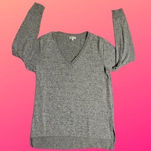 Lucky Brand Viscose Blend Soft Pull over V-neck Gray Sweater Size Large